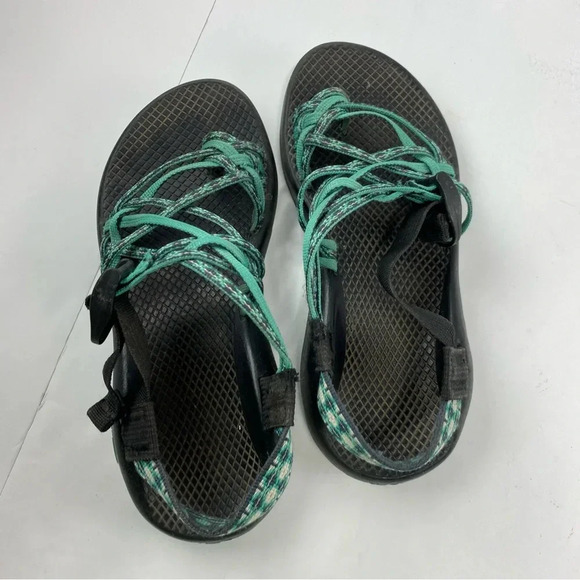 Chacos Womens 7 ZX/3 Classic Sport Sandals Chuckwalla Aqua Teal SEE ALL PICS. - Picture 3 of 6